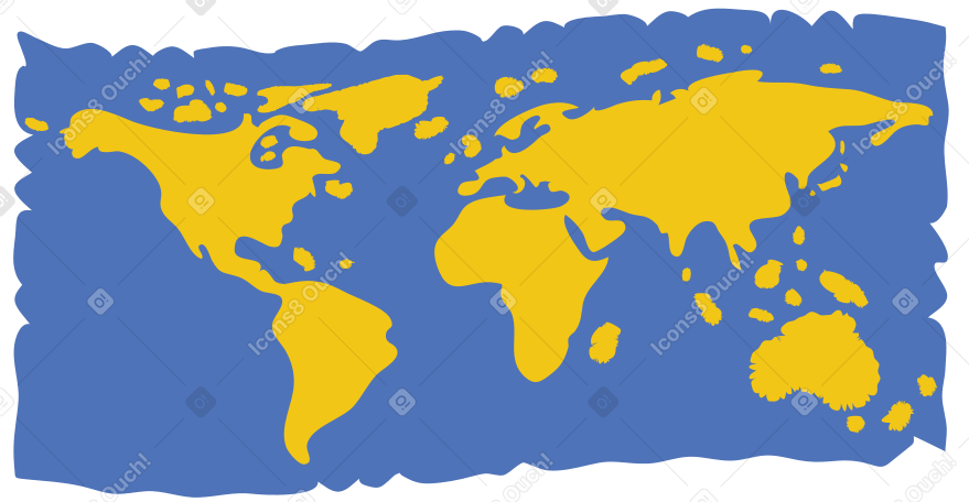 Ilustraciones mapa del mundo en PNG y SVG