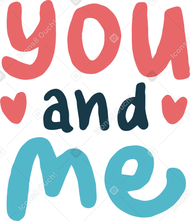you and me PNG, SVG