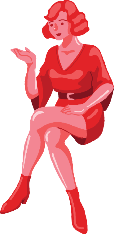Woman sitting front PNG, SVG
