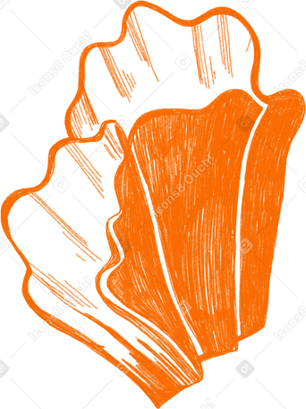 orange lettuce leaves Illustration in PNG, SVG