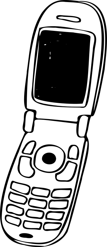 Телефон-раскладушка в PNG, SVG