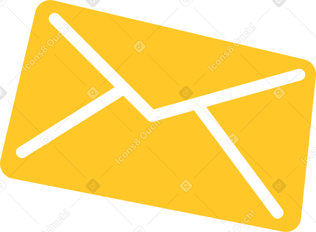 yellow envelope Illustration in PNG, SVG