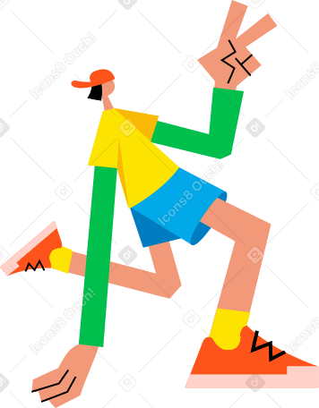 walking man Illustration in PNG, SVG