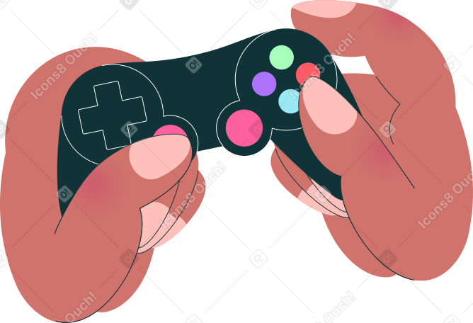hands and game controller PNG, SVG
