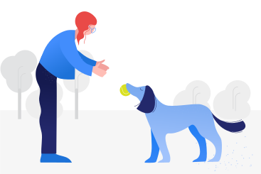 Playing with dog PNG, SVG