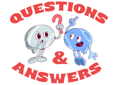 Lettering Questions & Answers with speech bubbles text PNG, SVG