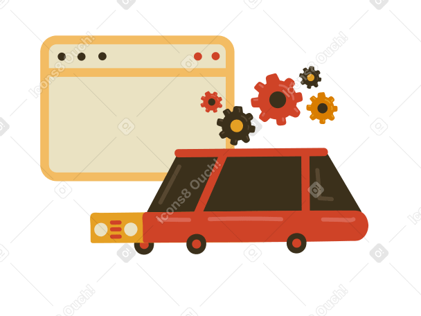 Car service Illustration in PNG, SVG