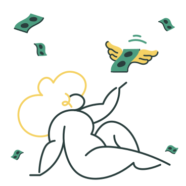 Lluvia de dinero PNG, SVG