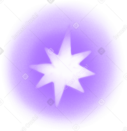 purple shining star PNG、SVG