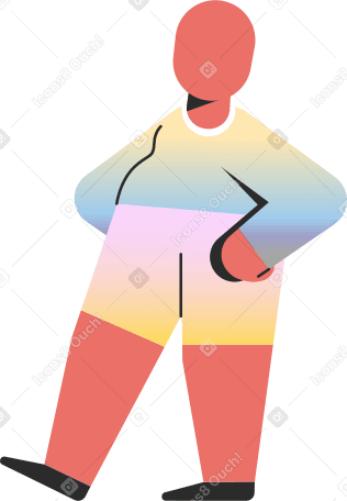 chubby child standing Illustration in PNG, SVG