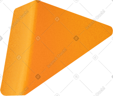 Orange three-dimensional triangle PNG, SVG