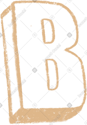 Beige letter b PNG, SVG