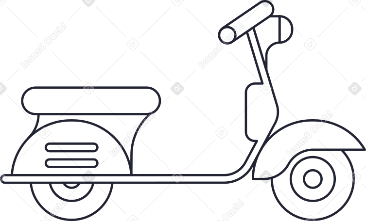 motorcycle Illustration in PNG, SVG