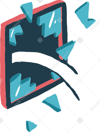broken window Illustration in PNG, SVG