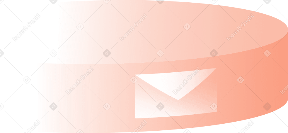 Panneau virtuel incurvé beige avec icône de lettre PNG, SVG