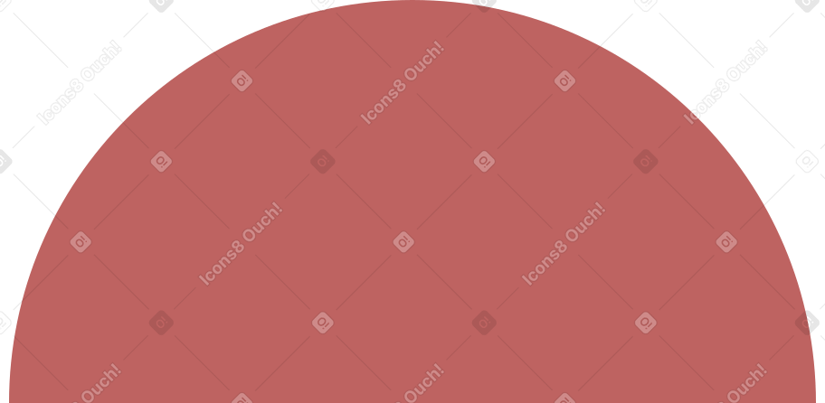 burgundy semicircle PNG, SVG