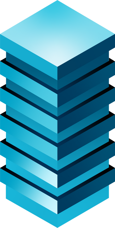 gradient isometric building PNG, SVG