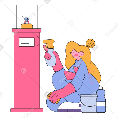 Cleaning service Illustration in PNG, SVG