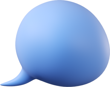 Blue round speech bubble from the down left corner PNG, SVG