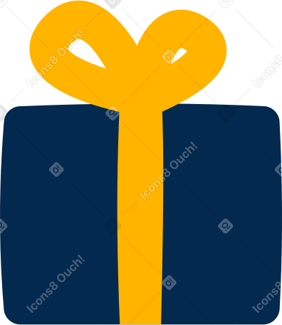 черный подарок в PNG, SVG