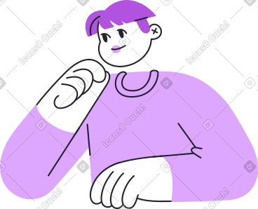 Thinking man torso PNG, SVG