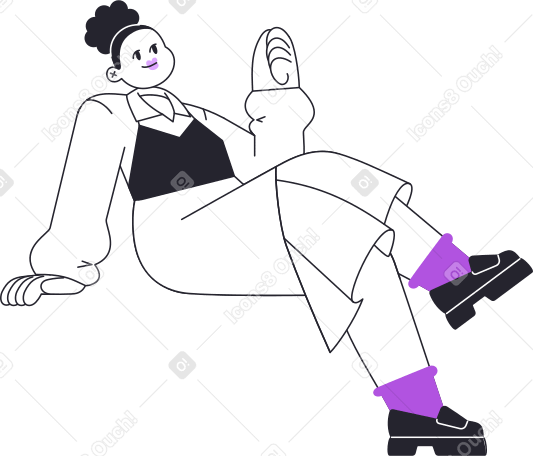 Mujer con vestido blanco largo sentada con las piernas cruzadas PNG, SVG
