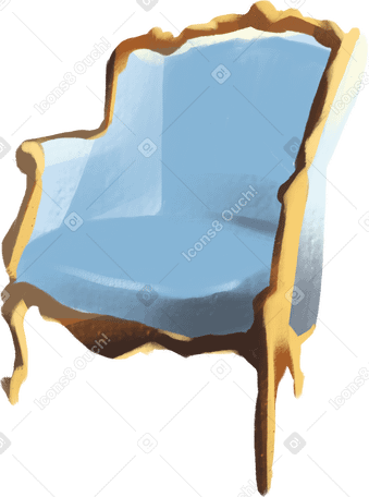 blue armchair PNG、SVG