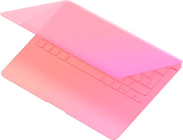 pink translucent laptop PNG, SVG