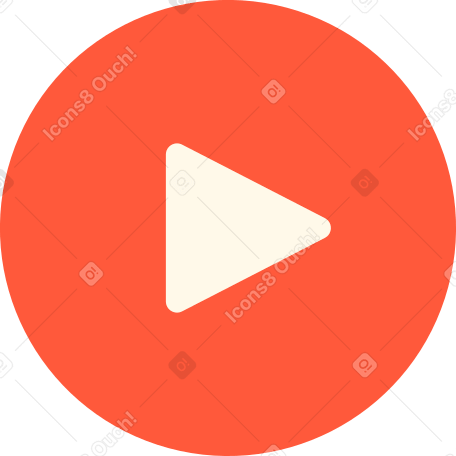 red play button Illustration in PNG, SVG