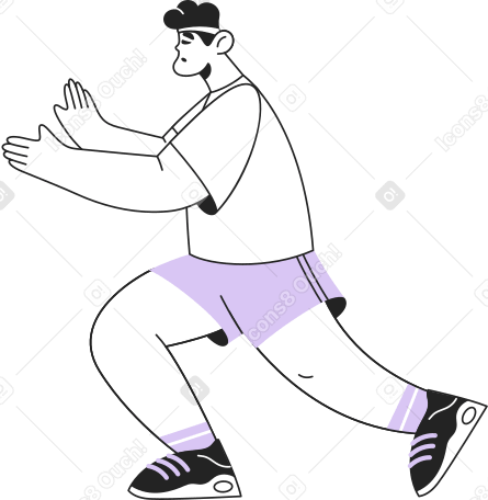 man athlete Illustration in PNG, SVG