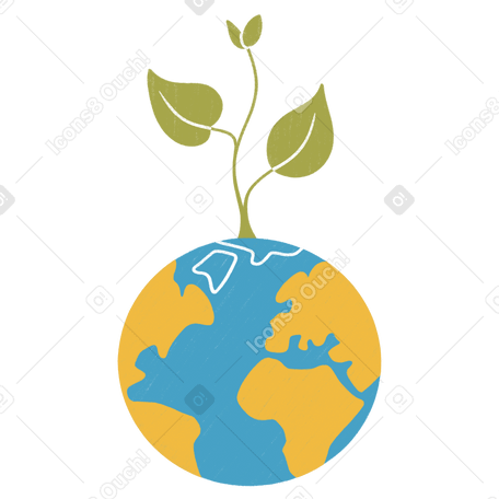 Ecology and earth day Illustration in PNG, SVG