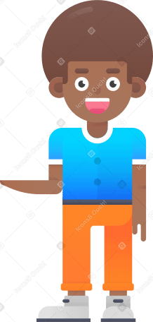 happy black man Illustration in PNG, SVG
