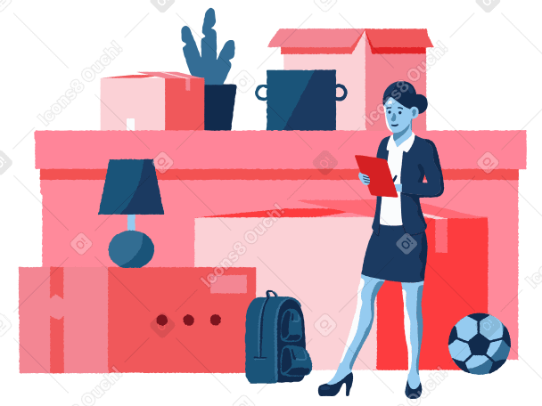 Moving to a new house Illustration in PNG, SVG