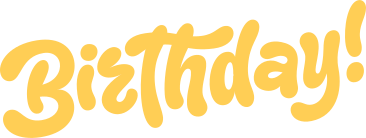 Lettering birthday! text PNG, SVG