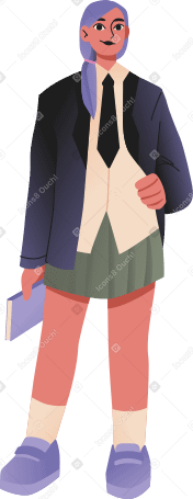 student with textbook in hand PNG, SVG