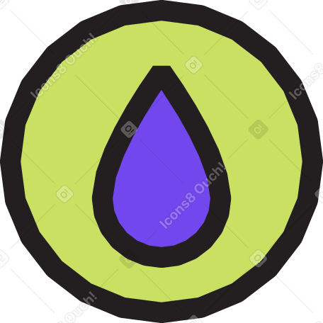 water drop sign Illustration in PNG, SVG