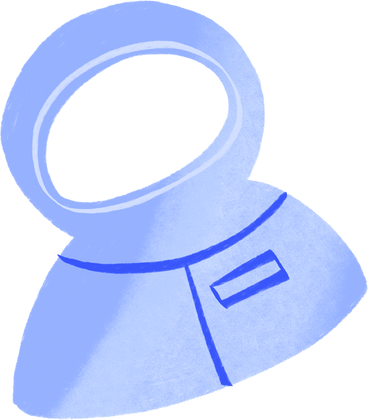 cosmonaut in blue PNG, SVG