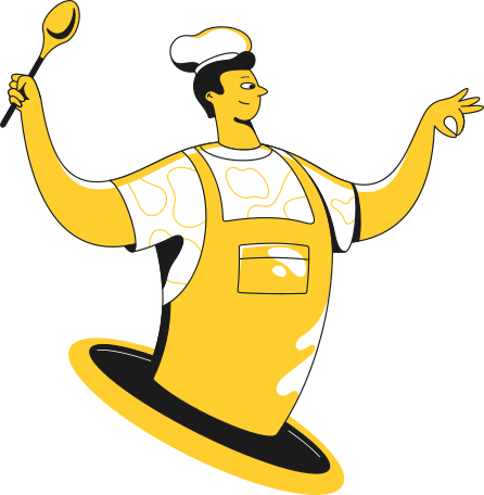 cook with spoon Illustration in PNG, SVG