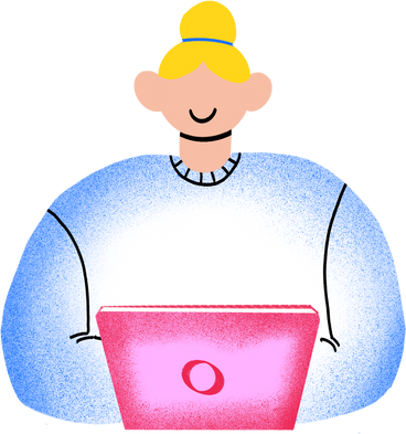 woman torso sitting with a laptop PNG, SVG