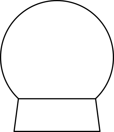 Glass ball on stand PNG, SVG