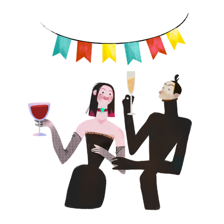 Holiday party Illustration in PNG, SVG