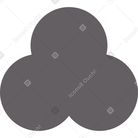 trefoil grey Illustration in PNG, SVG