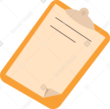 Держатель буфера обмена с документом в PNG, SVG