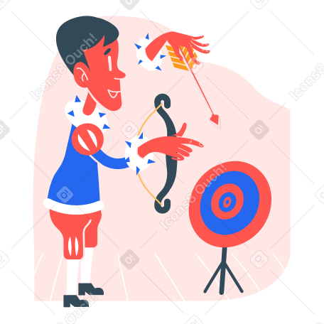 archery Illustration in PNG, SVG