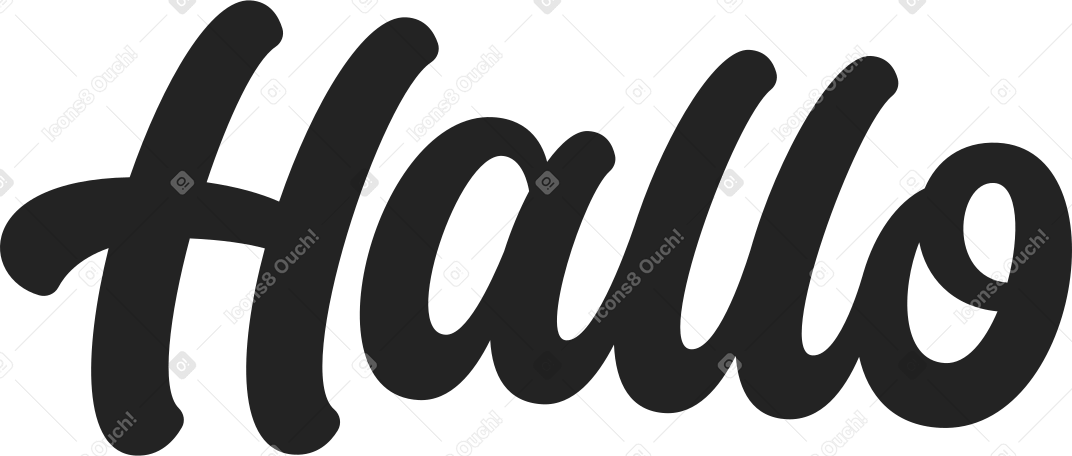 lettering hallo Illustration in PNG, SVG