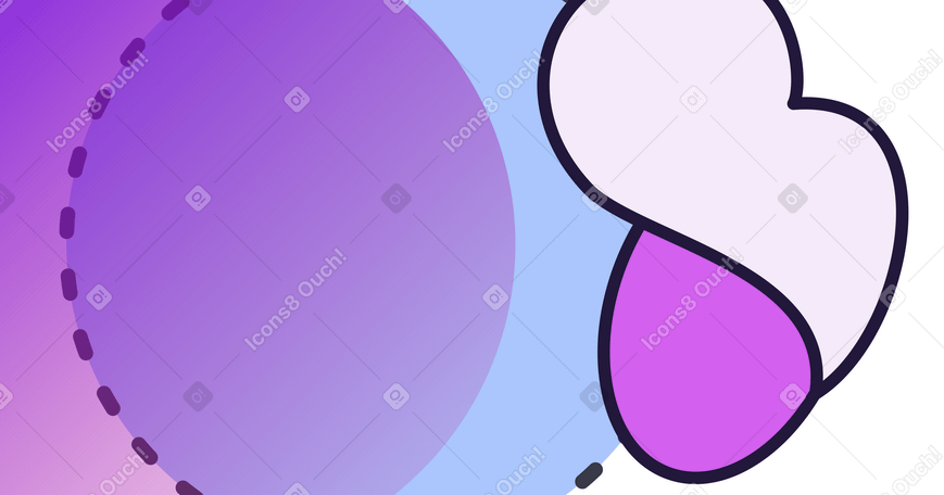  Abstract background in lilac tones with smooth shapes Illustration in PNG, SVG