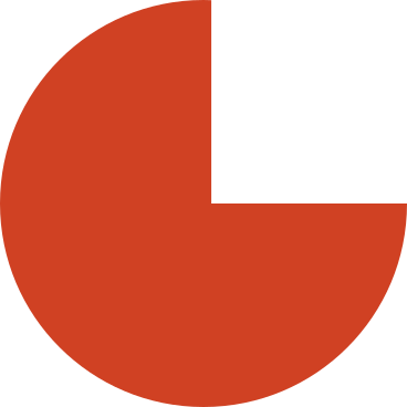 Red pie chart PNG、SVG