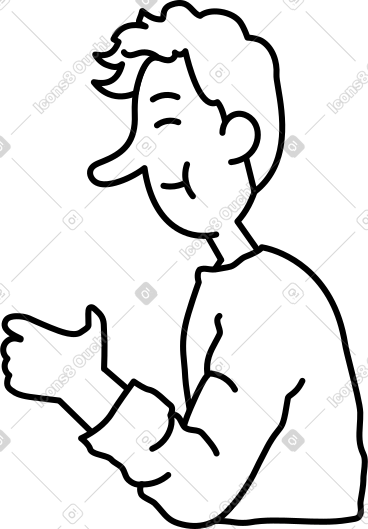 Young man eating something PNG, SVG