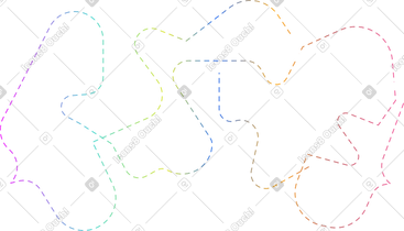 Multicolored dotted line PNG, SVG