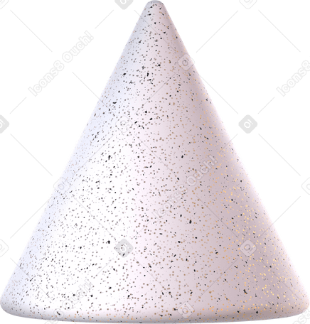 3D textured concrete cone PNG, SVG